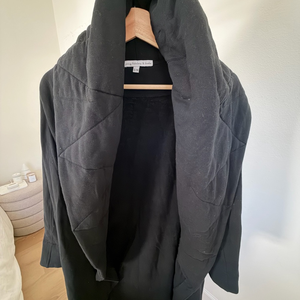 Young Fabulous & Broke Black Quilted Blanket Coat